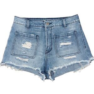 Bullhead Denim Jean Shorty Shorts Super High Rise